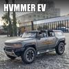 1/24 Hummer EV SUV Samochód terenowy ze stopu Metalowy model zabawki Dźwięk i światło Zabawka dla dzieci Kolekcjonerskie Prezenty urodzinowe