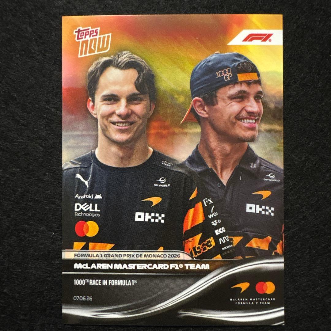 Used Topps NOW 2026 McLaren 1000th race commemorative f1