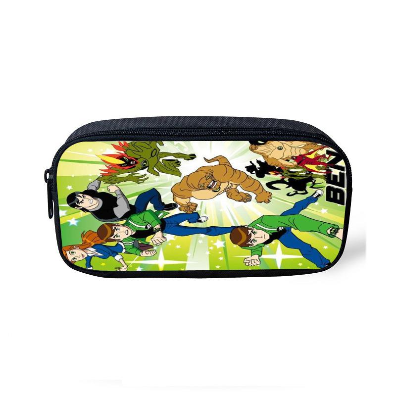 Ben 10 Print Cosmetic Bag Pencil Case Boys Girls Stationary Bags Canvas Pencil Box Teenagers School Supplies