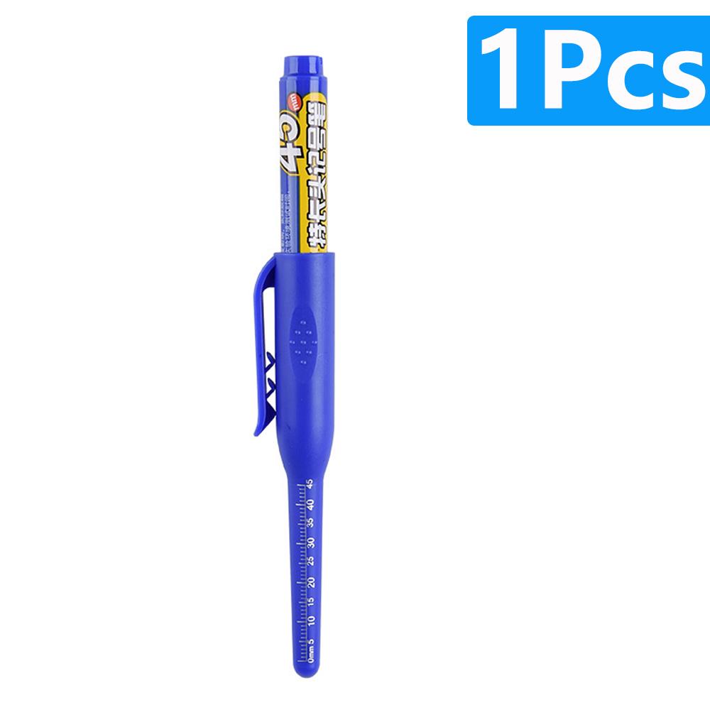 NEW Long Head Nib Deep Hole Markers Pen 20mm/45mm Waterproof White Tile Carpenter Pen for Woodworking Black/Blue/Red Ink