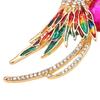 Strong Buckle Brooch Faux Crystal Colorful Phoenix Brooch, Rhinestone Animal Peacock Lapel Fade Resistant Pin, Cute Badge for Clothes Hat Bag