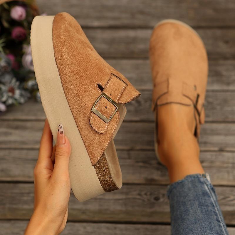 Women Soft Footbed Suede Sandals New Shevalues Classic Cork Clogs Platform Slippers Beach Home Shoes Women Slides Women