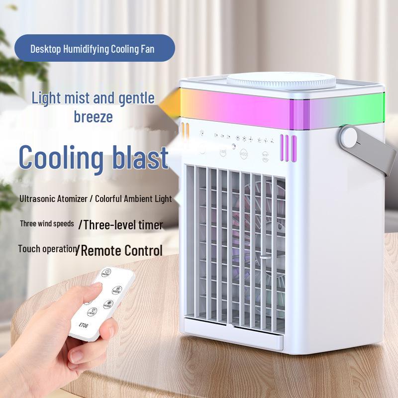 USB Mini Multifunctional Spray Humidifier & Air Cooler Fan Dimensions: 186*126*260mm белый