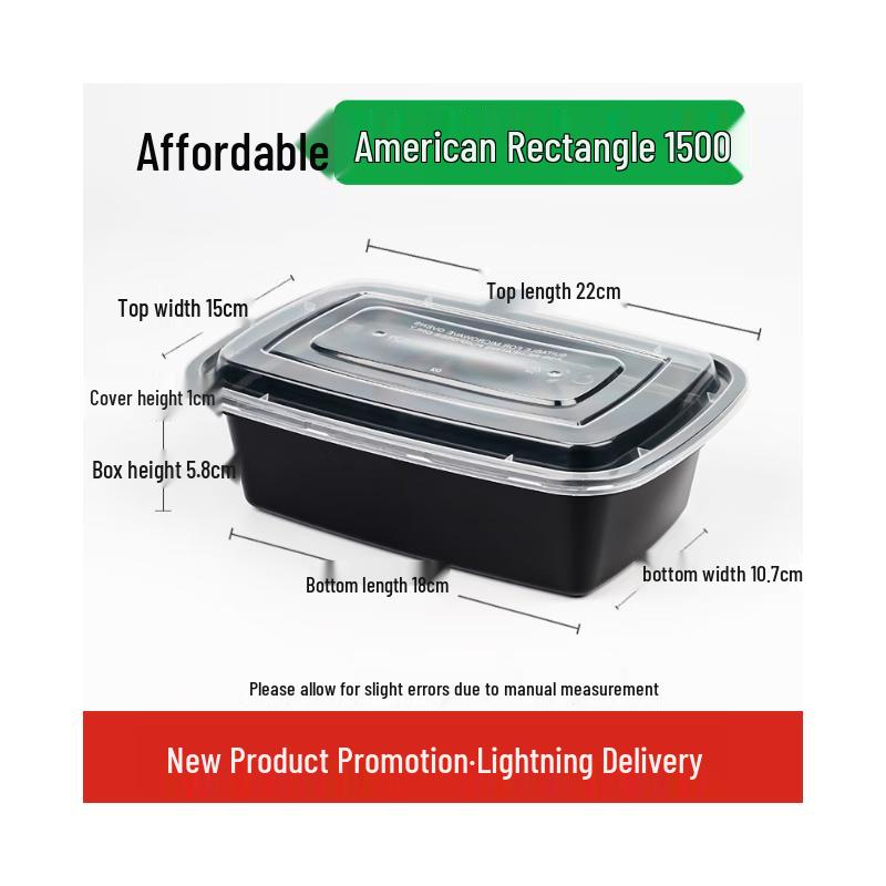 

Commercial American Style Plastic Takeaway Boxes