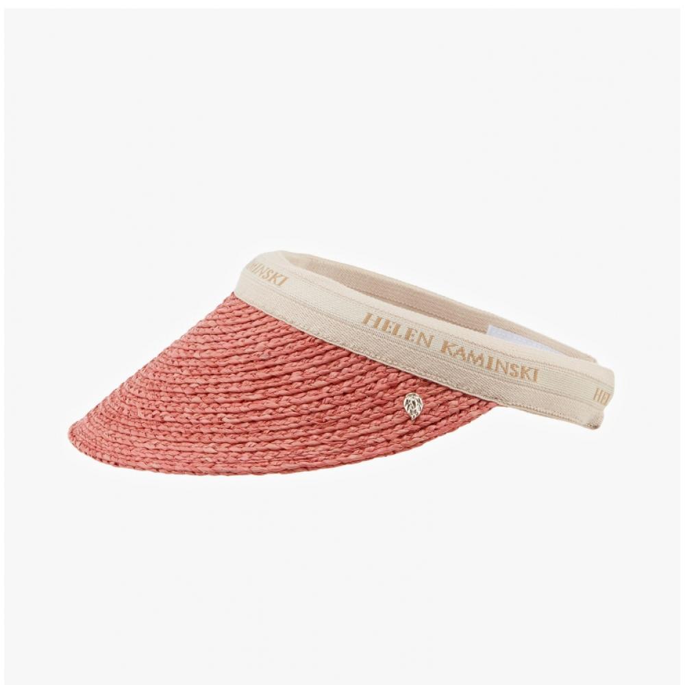 Helen Kaminski Bianco Pomelo Naturalne Logo Daszek Czapka Przeciwsłoneczna Kapelusz50265