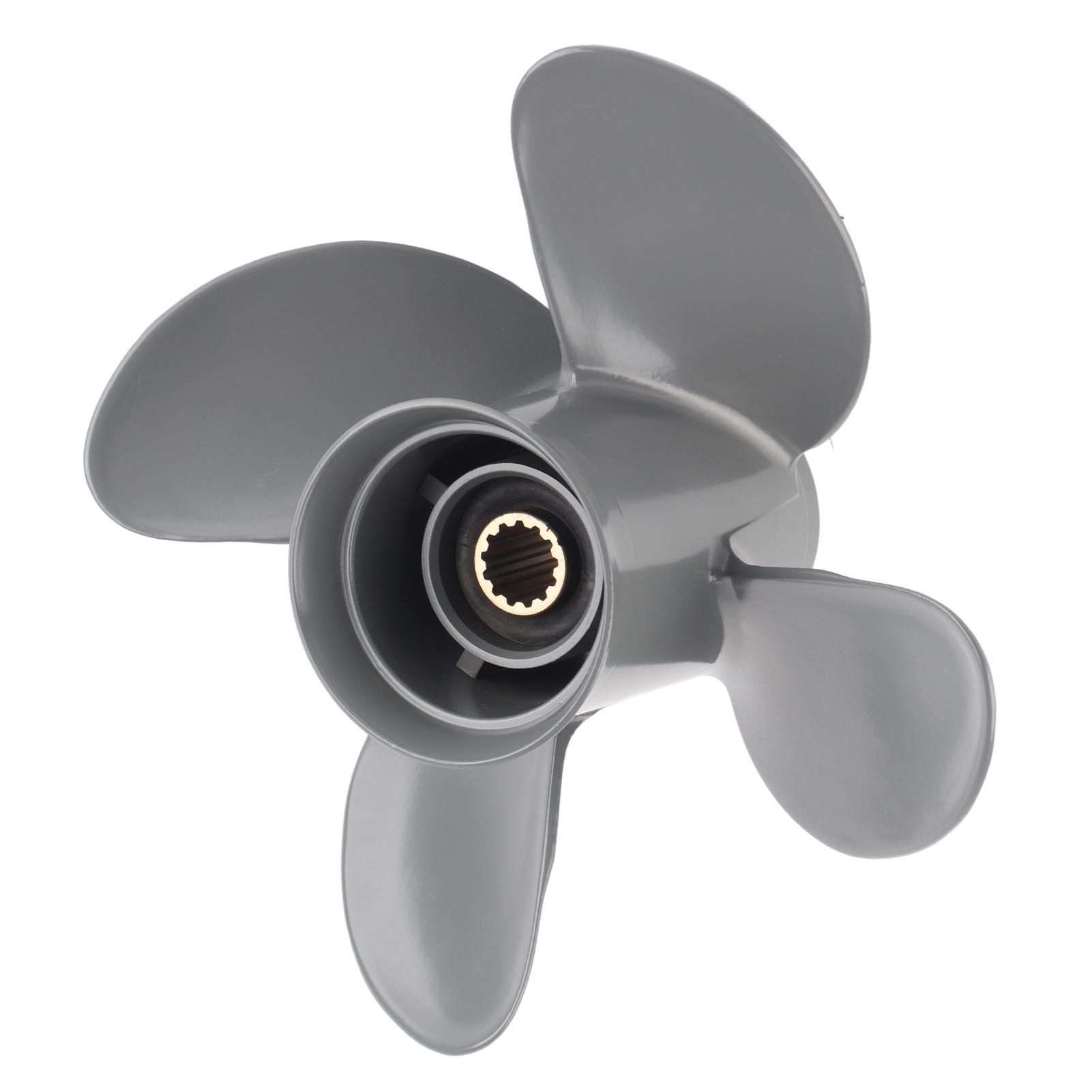 

10 3 8x13 Подвесной винт Высокая тяга 4 лопасти Алюминиевый сплав Подходит для подвесного двигателя 35-60 л.с.