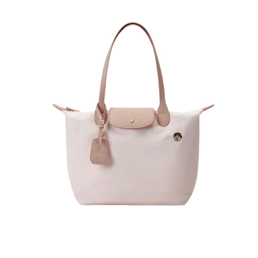 

Teenie Weenie Women s Shoulder Bag, Small Bear Handbag, Large Capacity, Handheld Tote Bag, Pink Mist Color рожевий