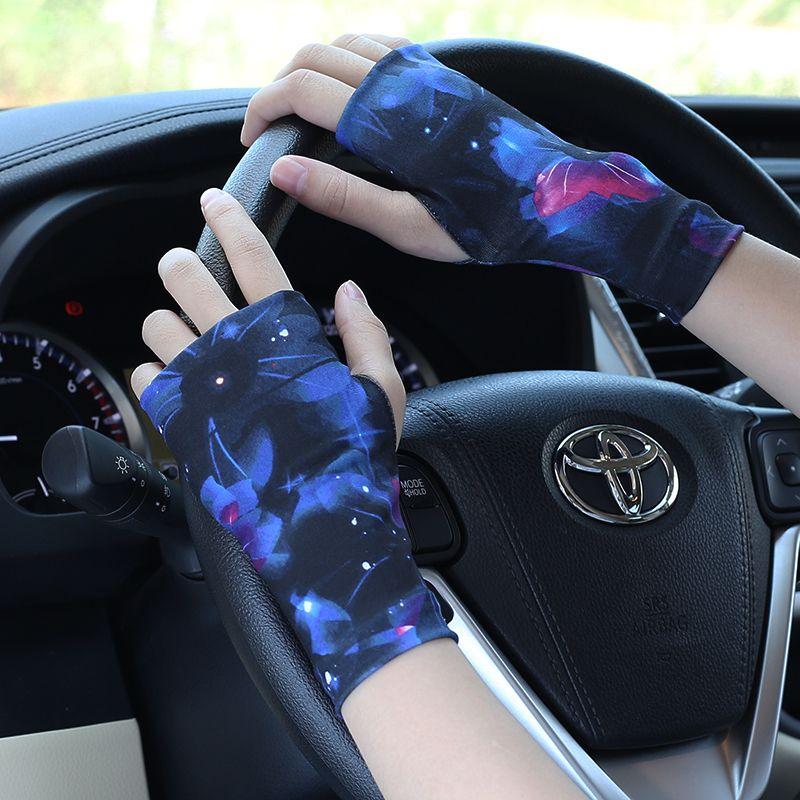 

Летние Тонкие Солнцезащитные Перчатки без Пальцев Маскировка Шрамов Татуировка Мужские Фитнес Потовытирающие Женские Студенческие Письменные Украшения Открытые Пальцы Осень Colorful Black All yards