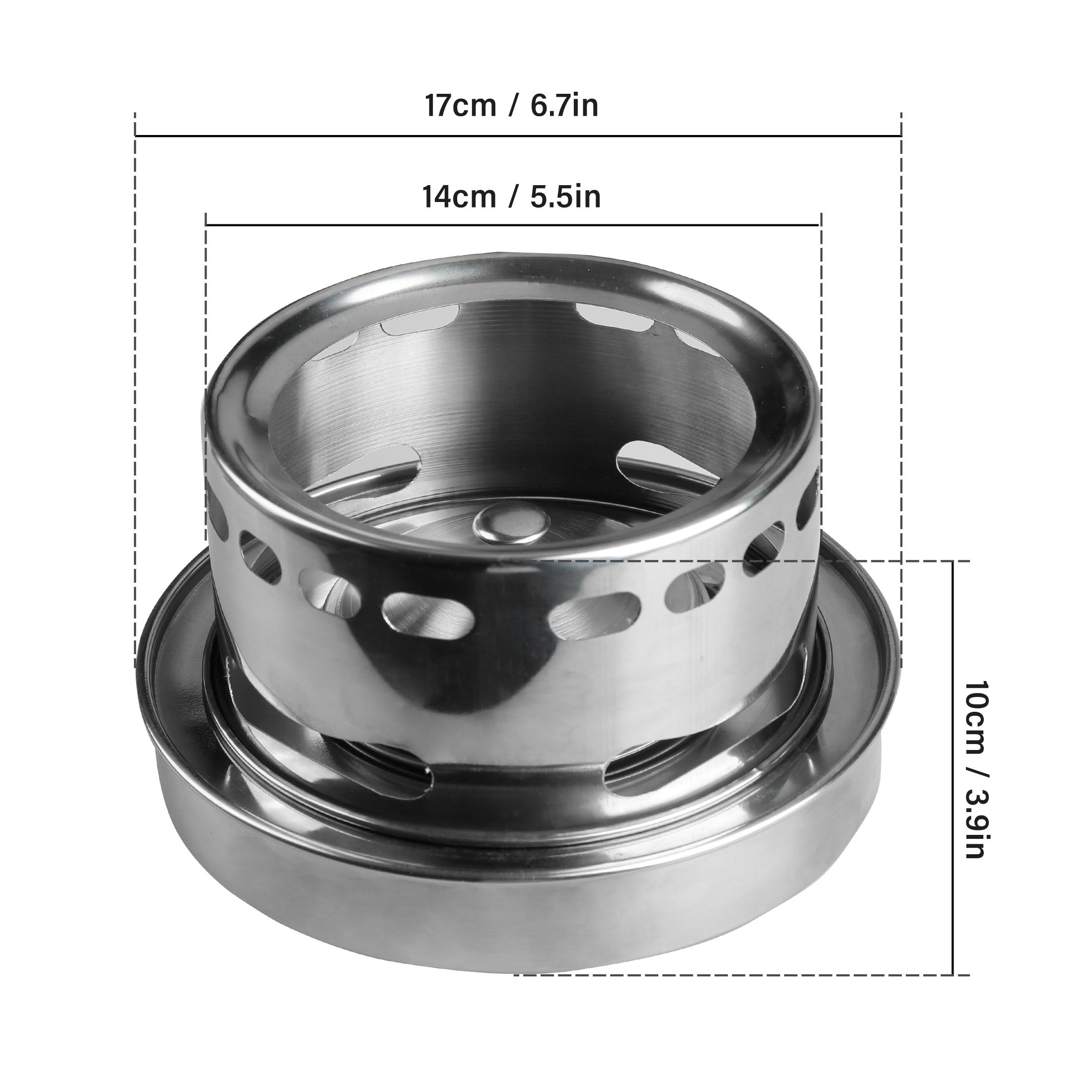 

Outdoors Stainless Steel Alcohol Stove Portable Burner Furnace Adjustable Firepower Anti-corrosion Camping Hiking Picnic серебряный