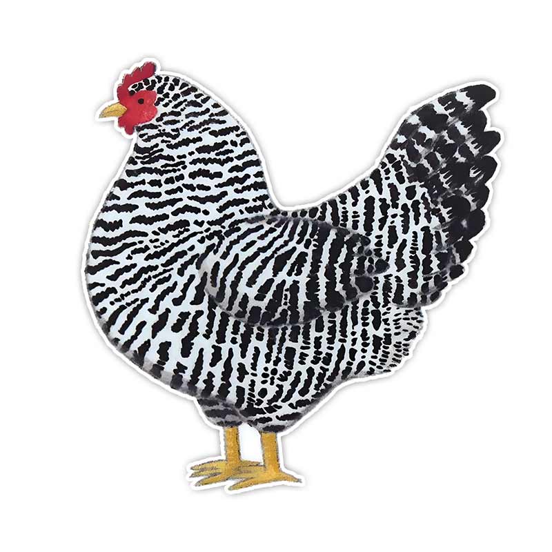 

Chicken Car Sticker Vinyl Decal Waterproof Rear Window Motorcycle Camper Bumper Truck Laptop Decoration TM209 14.5x15cm