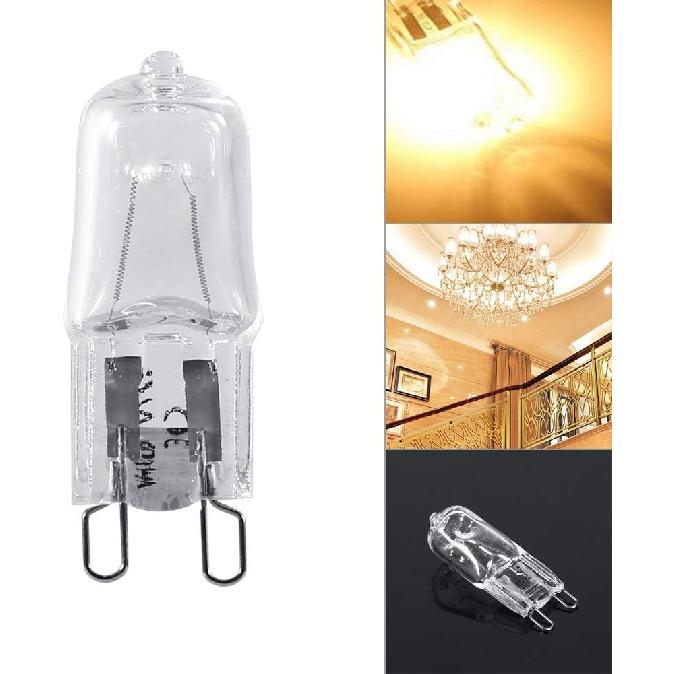 AUNMAS 10Pcs G9 Base Halogen Light Bulb LED Light Bulb 120V 40W 2900K Lighting Replacement Home Chandelier Under Cabinet Warm White Bright