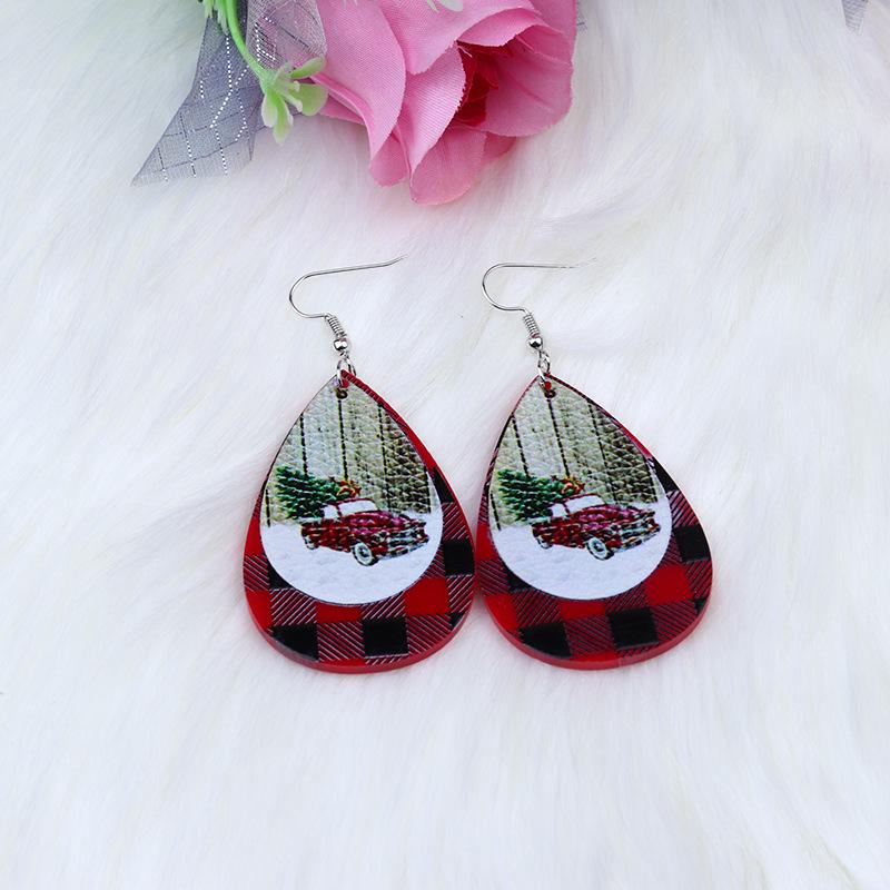 Snowman & Reindeer Christmas Teardrop Earrings
