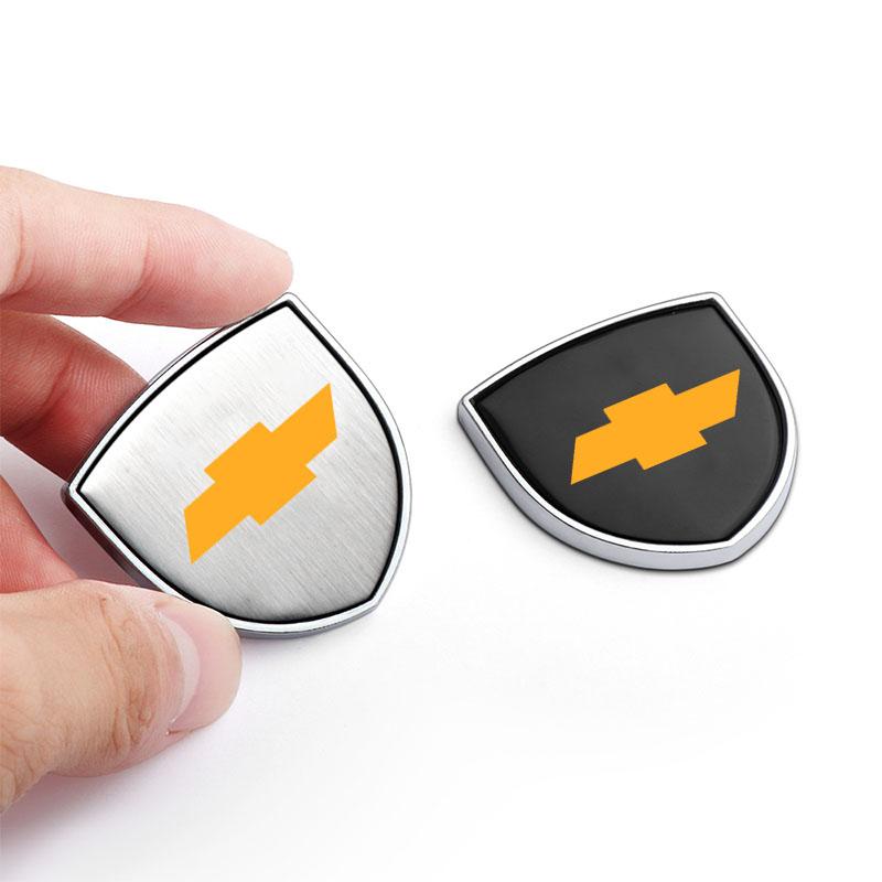 1Pcs 3D Metal Auto Door Shield Emblem Car Body Badge Sticker Styling For Chevrolet Cruze Equinox Captiva Trax Malibu Tahoe Impala Sonic