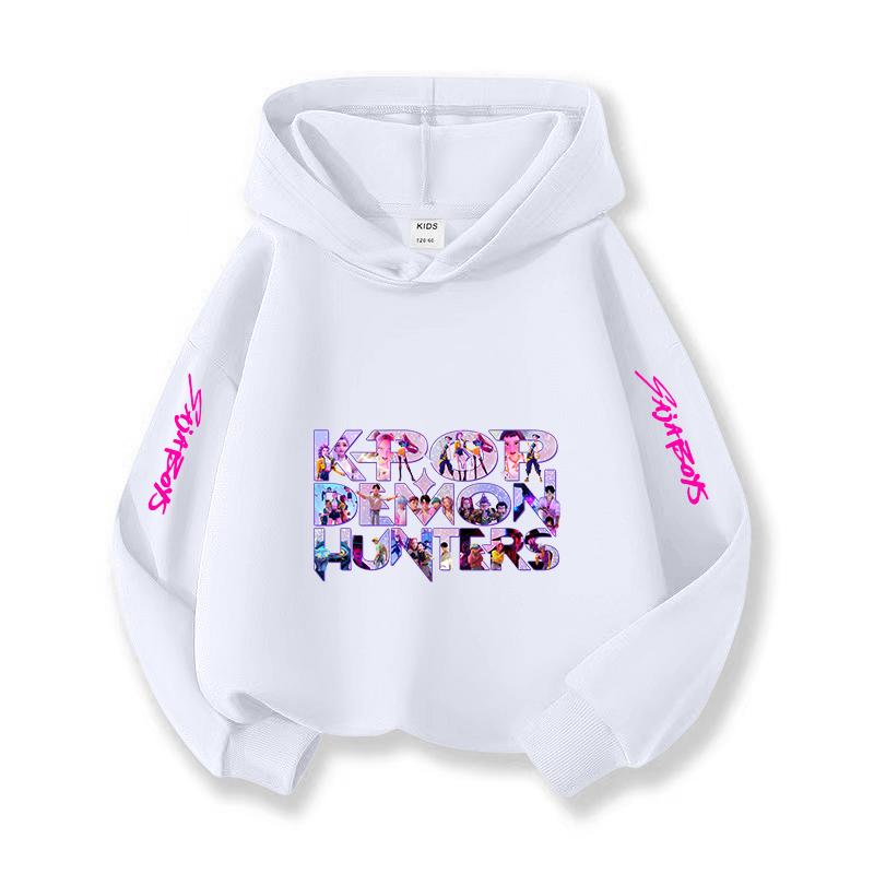 2025 Popular Kpop Christmas Casual Children's Hooded Sweatshirt Korean Wave Style Limited Edition Witch Hunting Fan Essential Girl Top