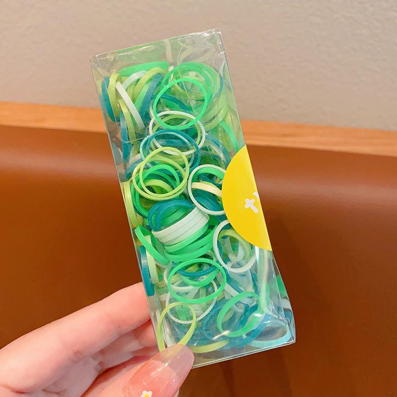 Children'S Colorful Disposable Rubber Band Candy Color Hair Band Cute Girl Baby High Elastic Rubber Band Hair Accessories