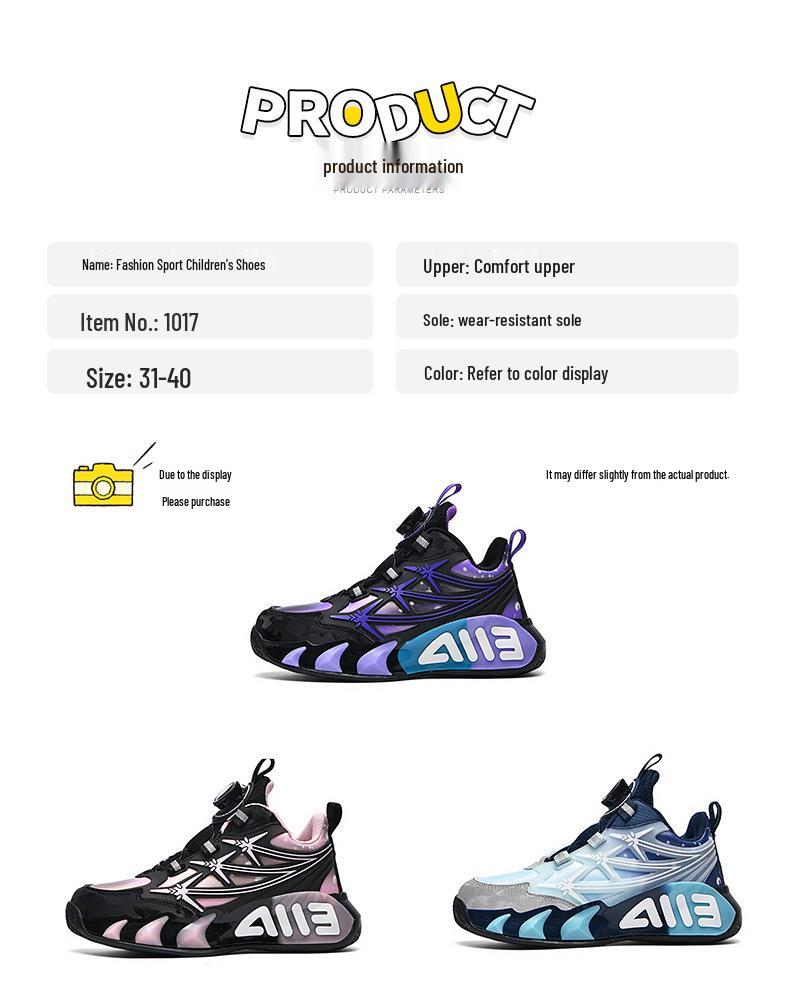 Rutschfeste Leder-Basketballschuhe für Kinder - Strapazierfähige, verschleißfeste Laufschuhe für Jungen