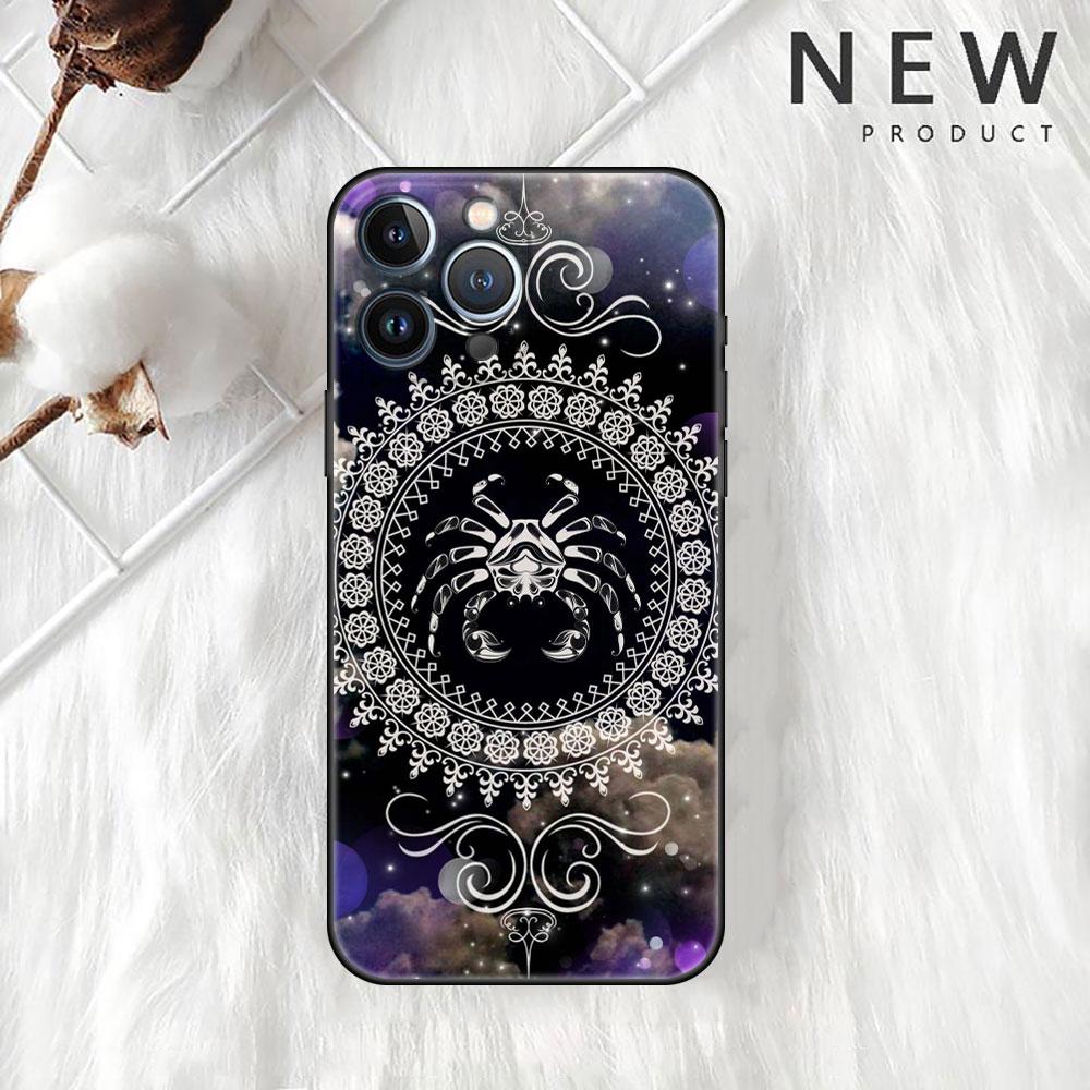 Mandala 12 Constellations Case For Apple iPhone 14 Pro Max 13 11 12 Mini SE 7 8 Plus X XS 6 6S Silicone Phone Cover Soft Funda
