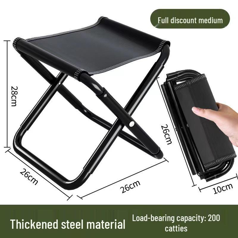 Ultralight Outdoor Folding Travel Stool - Portable Chair for Camping, Fishing, and Queuing