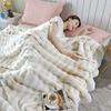 Tuscany Bubble Fleece Blanket Faux Rabbit Fur Double-Sided Thick Warm for Couch Nap Bed