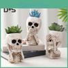 Resin Planter Pot Skull Halloween Skeleton Figurine Flowerpot Indoor Outdoor Succulents Plants Container Home Balcony Garden Decoration