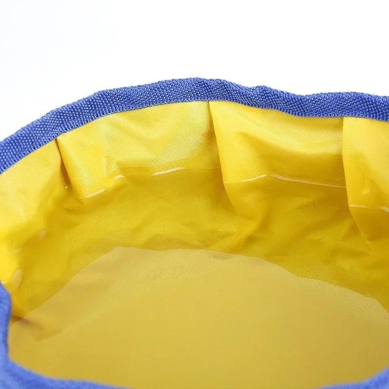 Big Volume Dog Drinking Container Foldable Dog Water Bowl Food Storage Bag Outdoor Hiking Travel Folding Pet Bowl 1100ML