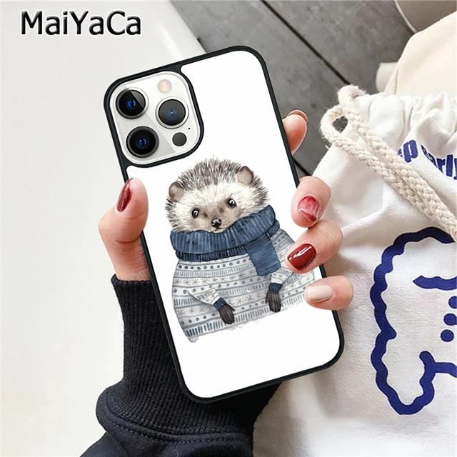 Hedgehog Phone Case Cover For iPhone 17 Air 16 15 plus 11 12 13 14 pro max  coque