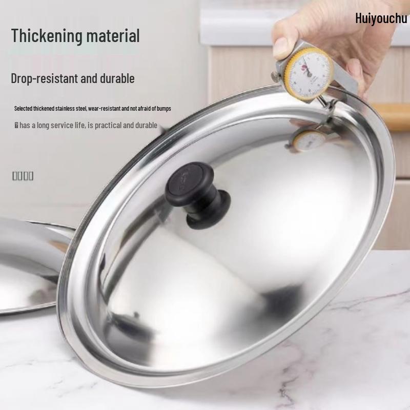 

Эксклюзив для новичков: Универсальная прозрачная крышка для вока и сковороды для жарки из нержавеющей стали 32cm - All Stainless Steel