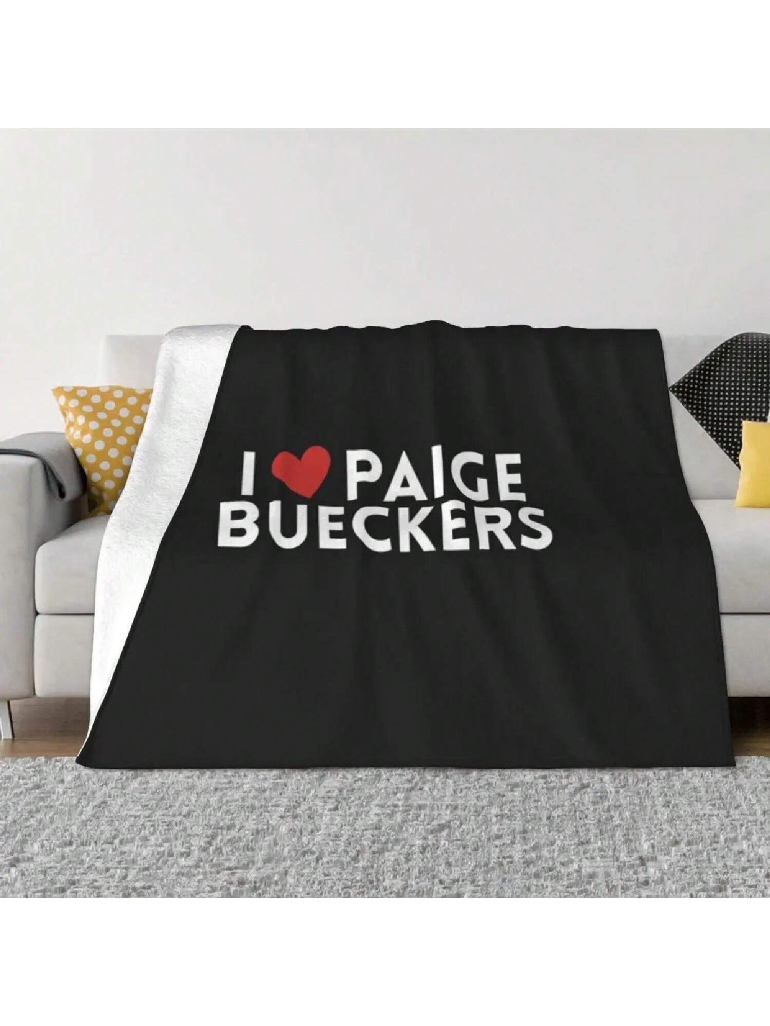 I Heart Paige Bueckers - White An Ultra-Soft Micro Fleece Blanket 75X95CM