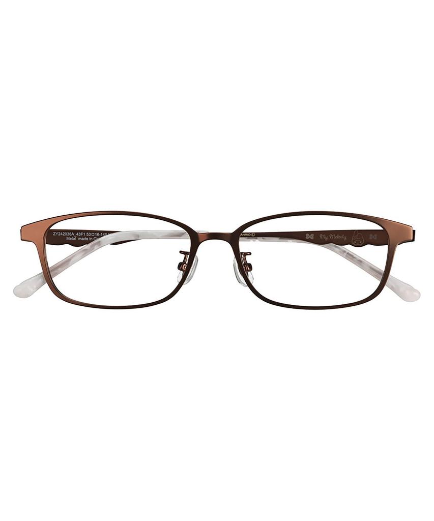 Glasses Eye Exam Fashion Prescription Lens Prescription and Cute and Sanrio Characters Brown [Zoff] Wellington-style Eyeglasses, Adjustment,