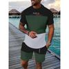 Freizeit-Sportset Atmungsaktives Outdoor-Freizeit-Herren-T-Shirt Fünf-Bein-Hosen-Set