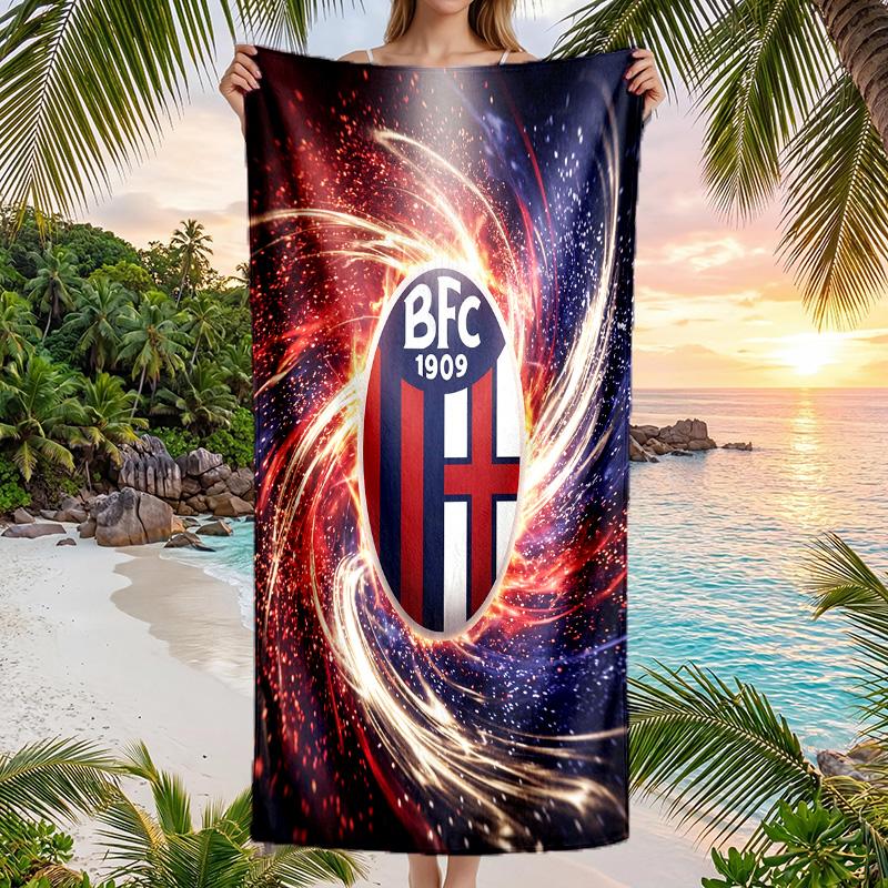 Bologna FC Druck Schnelltrocknendes Strandtuch Mikrofaser Saugfähig Tragbares Reise-Badetuch