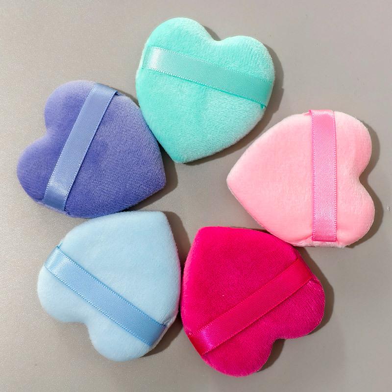 Double-Sided Cotton Setting Powder Puff - White & Black Triangle