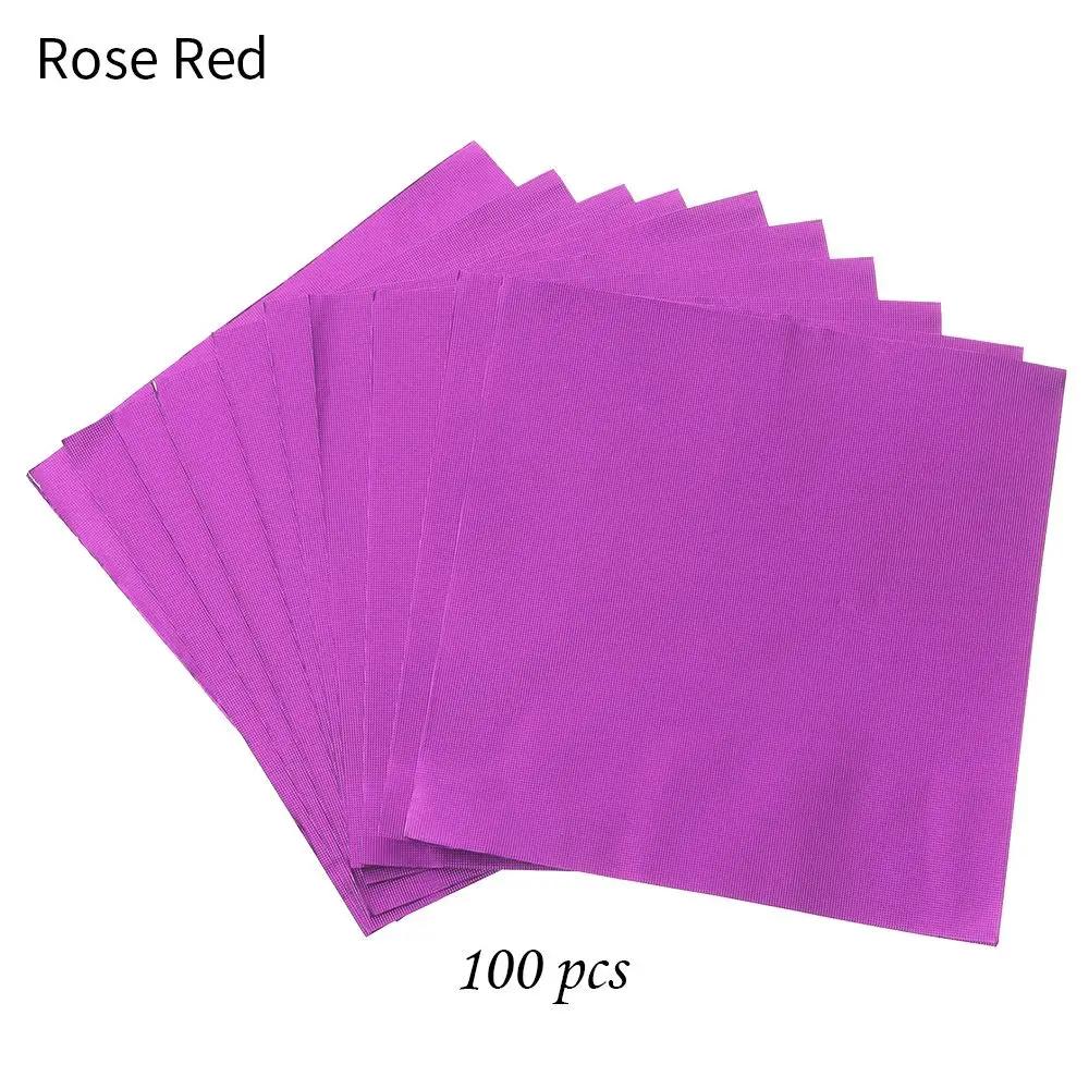 100 PIEZAS Color Dorado Papel de Envoltura en Lata de Papel de Aluminio Estampado Metálico Papel para Caramelos Chocolate Suministros para Bodas y Fiestas
