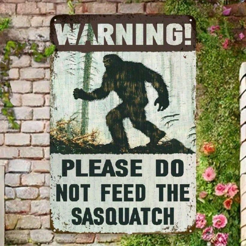 

Vintage Metal Poster Sasquatch Sign for Bar Wall Decor