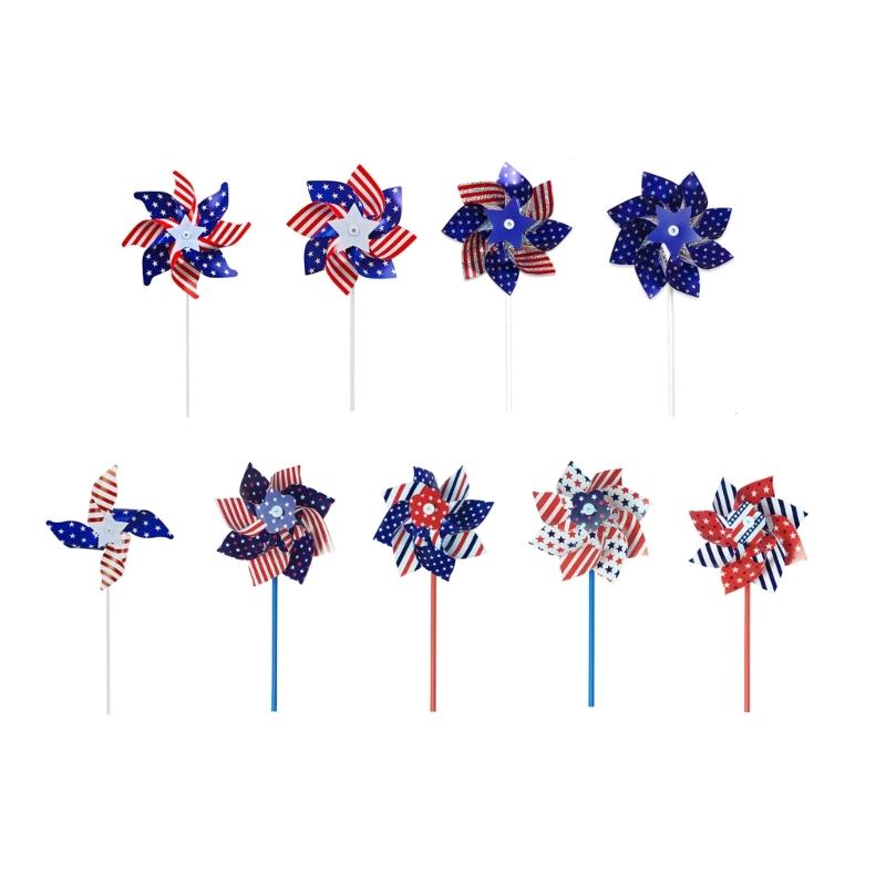 Wind Spinners Eye Catching Pinwheels Colorful for Kid Parties Camping Picnics Outdoor Gathering Lawns Garden Decorations