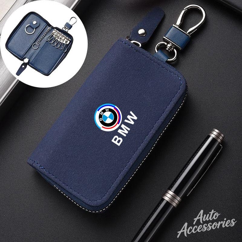 Car Key Cover Case Emblem Zipper Styling Wallet Leather Accessories For BMW X1 X2 X3 X5 X4 X6 X7 G30 G20 G32 G11 G12 F40 F30 F20