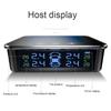 Sistema de monitoreo de presión de neumáticos TPMS con energía solar USB para automóvil y camión, medidor de presión de neumáticos, advertencia de temperatura con 4 sensores externos.