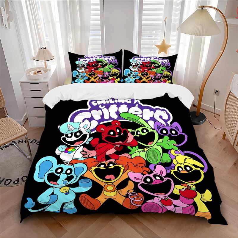 Critters Party Print 3Pcs Bedding Setduvet Cover With 2 Bedropillowcase Home Birthday Gift