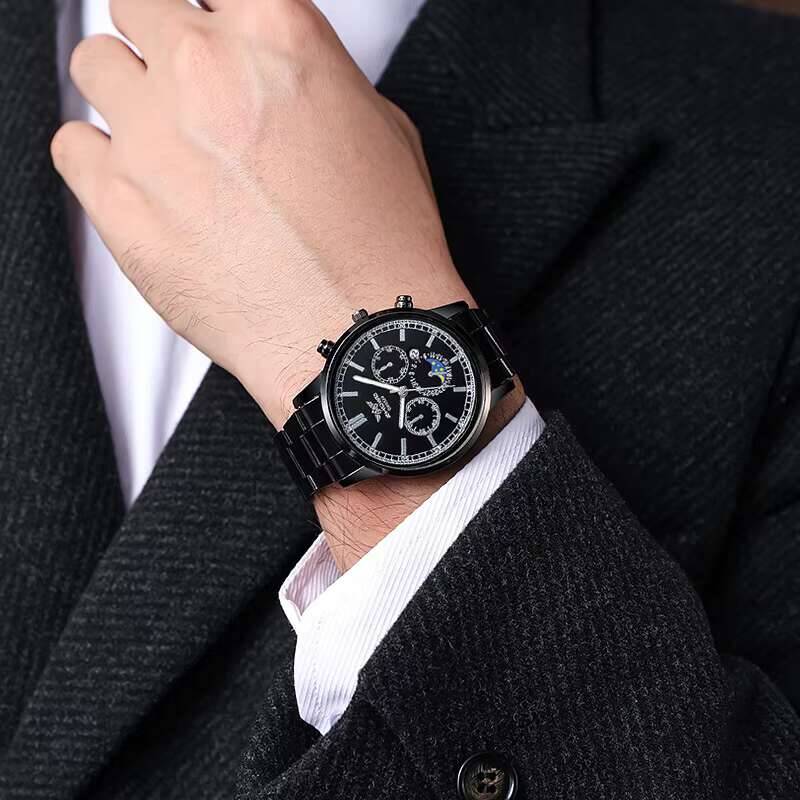 Luxury Men Business Watches Fashion Calendar Quartz Watch for Mens Wristwatch Clock Gift Reloj Hombre