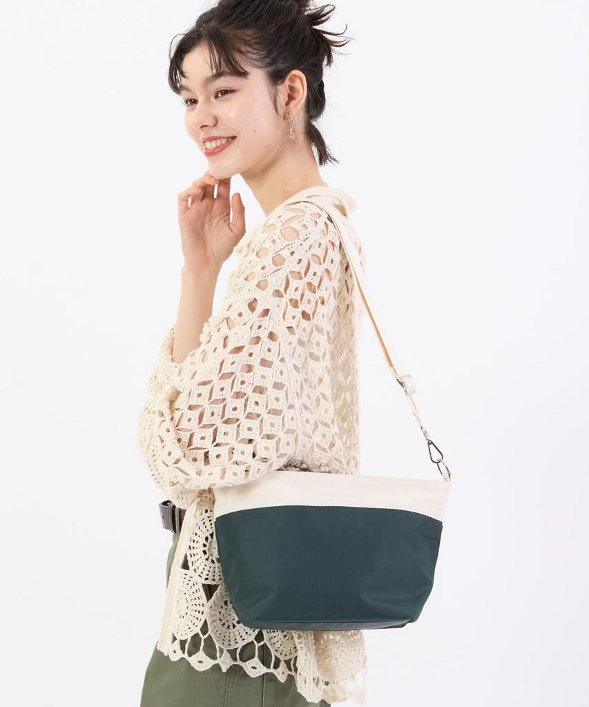 SMALL BUCKET BAG1115Midnight GreenSandbar