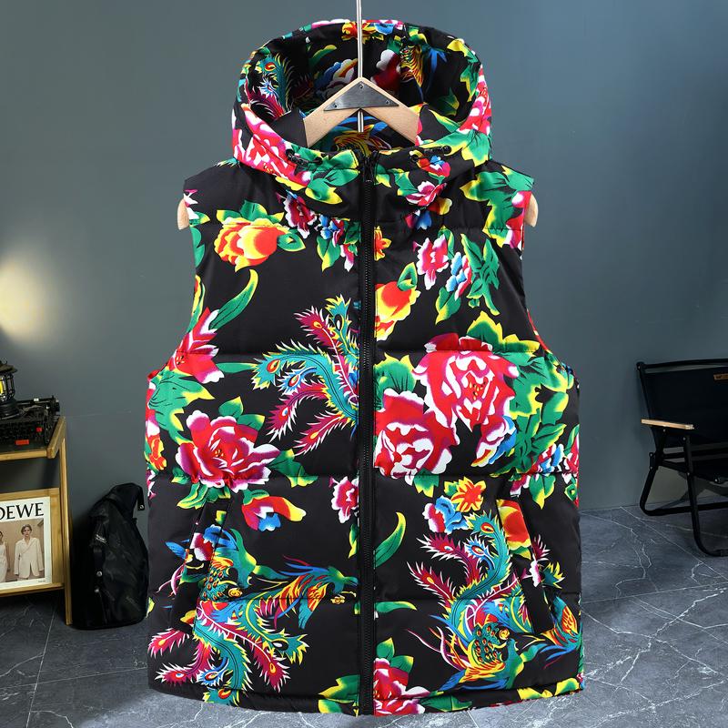 Fashion Men's Warm Vest Winter Sleeveless Jackets Plus Size Thick Man Coat Hooded