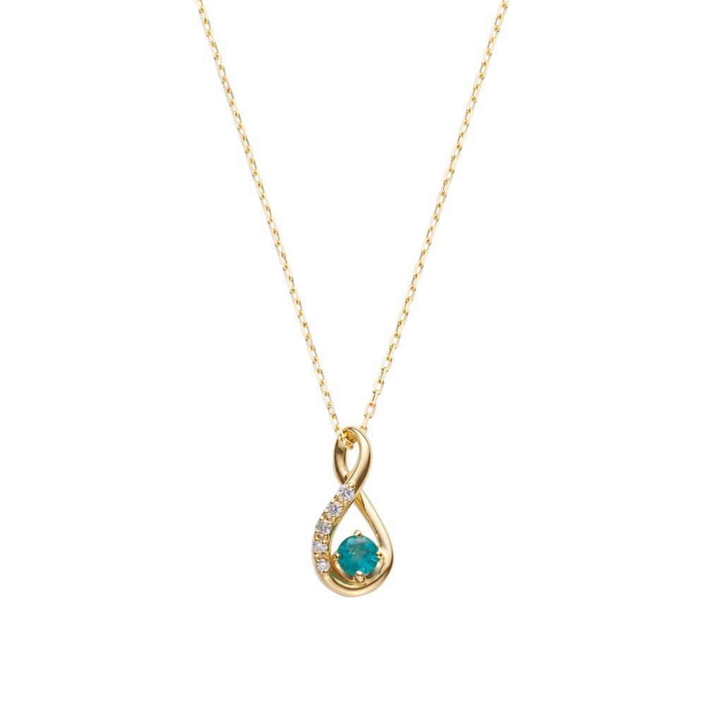 

Necklace K18 Yellow Gold Emerald Diamond Drop AGVN622140EM [Official] [Vendome Aoyama]