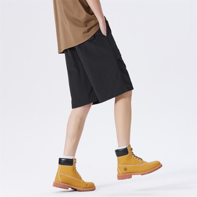 Work Shorts Men's Summer Loose Ice Silk Five Quarter Pants