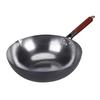 Forged Iron Wok Pan Non-Stick Fish Scale Skillet Pot Even Heating Ergonomic Handle Cooking Pot for Frying Stewing Steaming