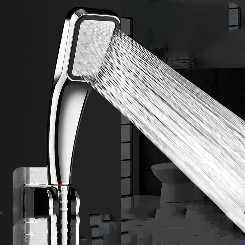 High Pressure Shower Head 300 Precision Holes Rainfall Spray Water Saving Bathroom Accessories Anti-Clog Showerhead Easy Install