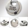 Stainless Steel Round Combination 4 Digit Password Lock Door Security Padlock