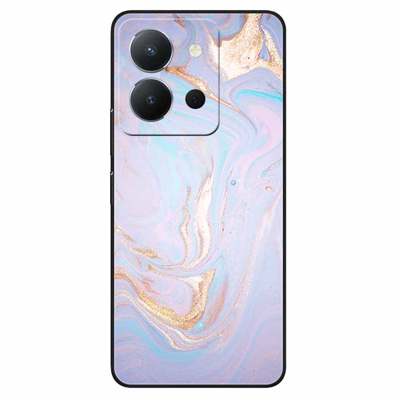 

For Vivo Y36 V2247 Case 6.64 Black Bumper TPU Silicon Soft Phone Covers for Vivo Y36 4G Protective Back Shell Marble Printing Vivo Y36 Russian