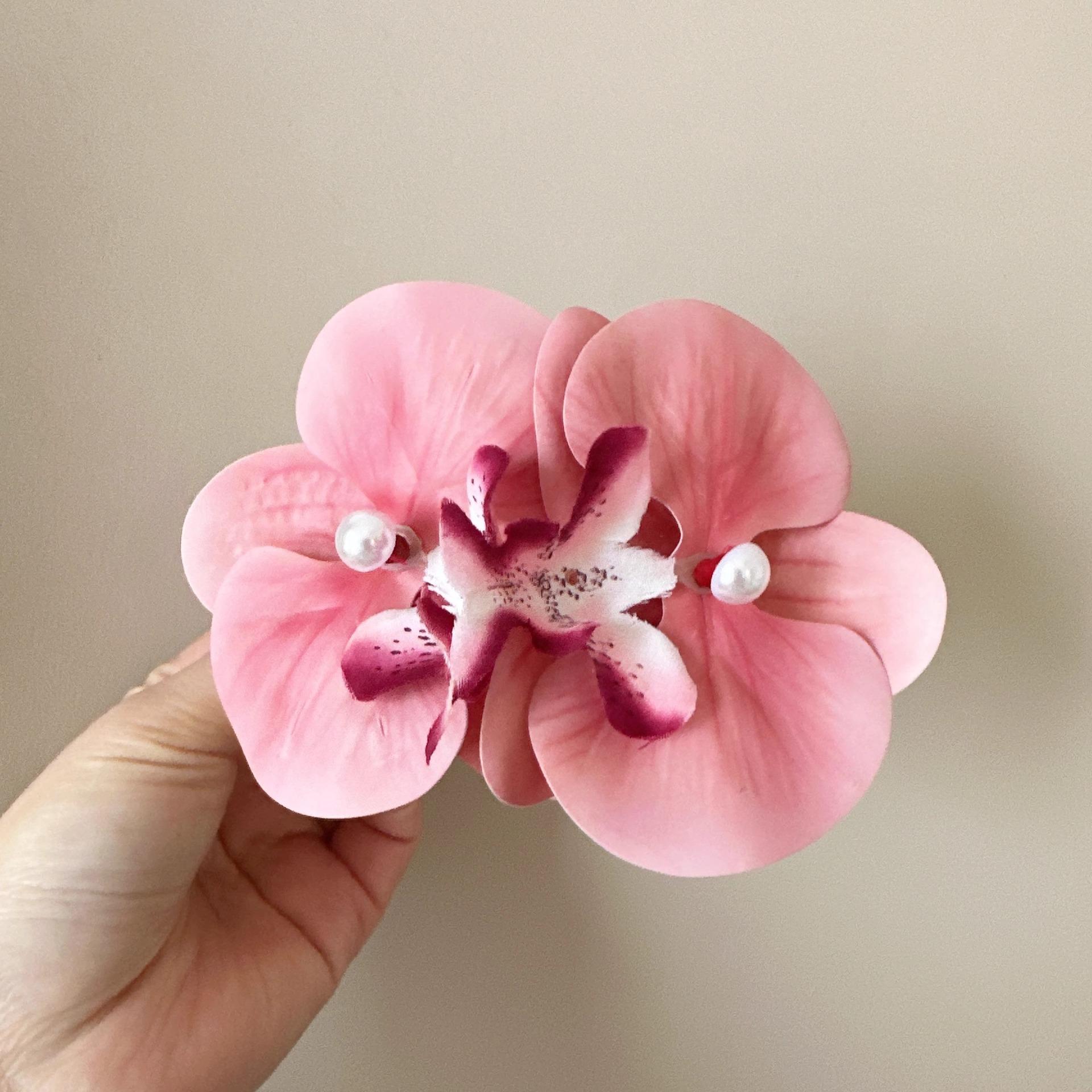 

Butterfly Orchid Hairpin Female Side Headflower Simulation Flower Clip Beach Travel Photography Hair Accessories