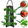 Green 6/8/10 Holes Hanging Strawberry Plant Grow Bag Veranda Home Garden Supplies Compost Seedlings Outdoor Planter Decoration