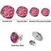 Hicarer 32 Pairs Round Druzy Stud Earrings Bohemian Round Stud Stainless Steel Pierced Earrings Jewelry for Women Graduation Gift